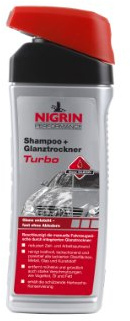 NIGRIN 72987 Performance Auto - Shampoo und Glanztrockner 500 ml