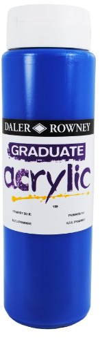 Daler-Rowney Graduate Acrylic 500ml Paint Ink Bottle - Primary Blue