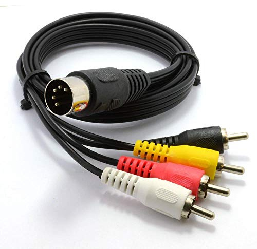 kenable 5 Polig Männlich DIN Stecker Zum 4 x Chinch Cinch Männlich Stecker Audio Kabel 1 m [1 Meter/1m]
