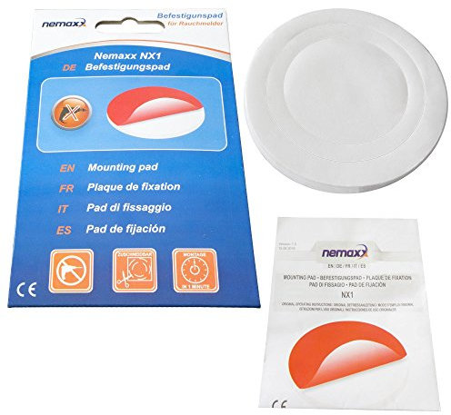1x Nemaxx NX1 Adhesivo Circular de Doble Cara - Adhesivo de Fuerte fijación para un Montaje rápido y Sencillo de Detectores de Humo