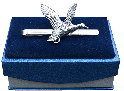 Krawattennadel Fliegende Stockentel aus Zinn (Pewter) von Hand Gegossen