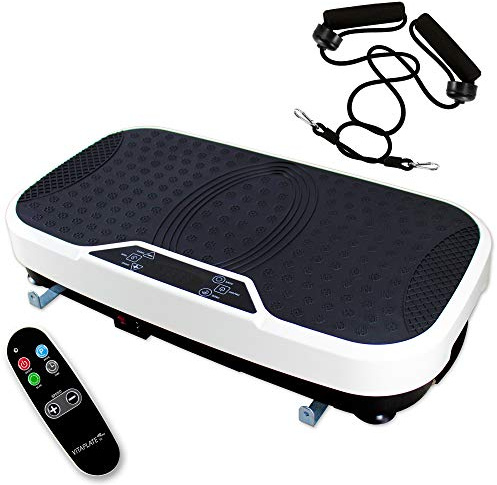 @tec Vibrationsplatte Vitaplate SE Vibration-Trainings-Gerät Fitnessstation, effektiver Vibrationstrainer mit großer Trainingsfläche - Fett-Verbrenner - Sportgerät - Massagegerät