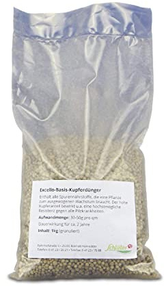 Basis-Dünger mit hohem Kupfer-Anteil - 1 kg | Excello-Granulat im Beutel - Pilzresistenz und besseres Wachstum mit Langzeit-Wirkung