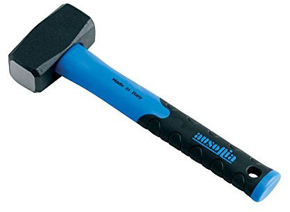 Ausonia - 45192 Marteau Massette Maillet de macon Marteau de maçon Petite Masse Club hammer 1 KG avec manche fibra 28 cm