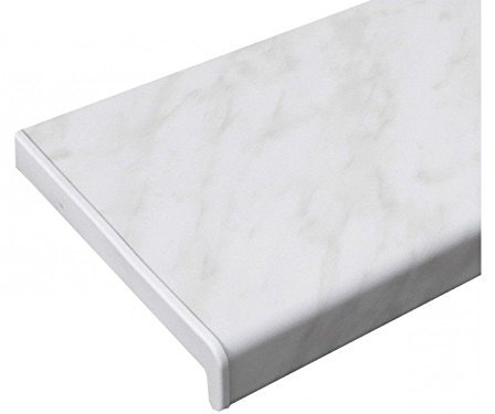 greenteQ 200 mm Fensterbank Innen Innenfensterbank Fensterbrett Marmor + Seitenabschluß (500mm)