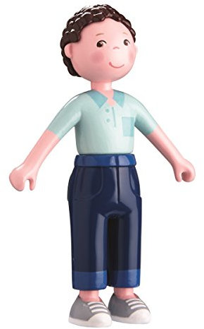HABA Little Friends Papa Michael - Eltern Spielfigur für Kinder ab 3 Jahren - Bewegliche Biegepuppen für kreatives Rollenspiel – 1302006001