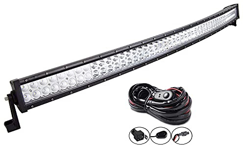 AUXTINGS LED Lichtleiste 52 Zoll 132 cm 300W gebogen LED arbeitsscheinwerfer Zusatzscheinwerfer Auto Scheinwerfer Offroad Flutlicht Spotlight für 4x4, LKW Off Road