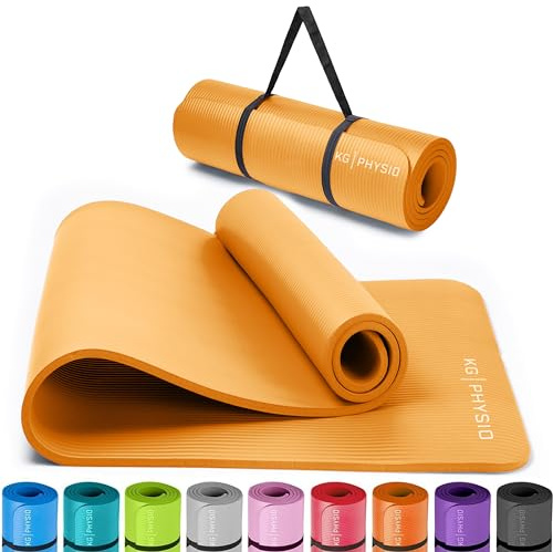 KG PHYSIO Yogamatte Rutschfest & Gepolstert - Yoga Matte mit Tragegurt, Fitnessmatte, Sportmatte Dicke 8mm, Gymnastikmatte, Gym Matte, Pilates Matte, Fitness Matte, 183x60cm