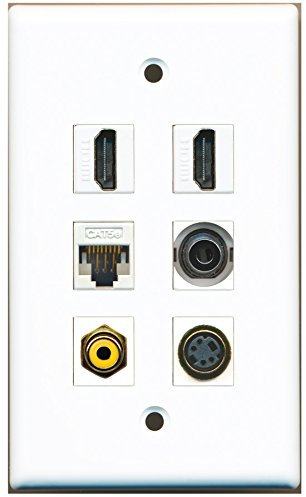 RiteAV HDMI-Anschluss, 1 RCA-Anschluss, 1 Port S-Video, 1 Port 3,5 mm, 1 Port Cat5e Ethernet, Weiß
