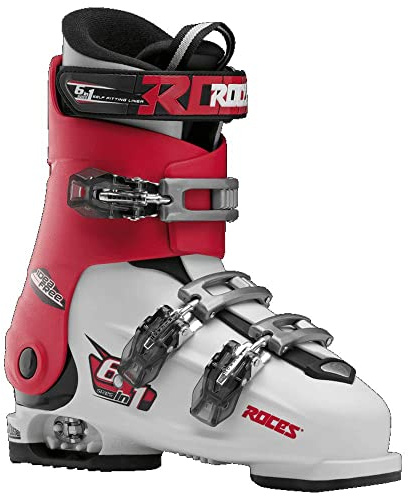Roces Idea, Scarponi da Sci Unisex Bambini, Multicolore (White/Red/Black), MP 22.5-25.5/36-40