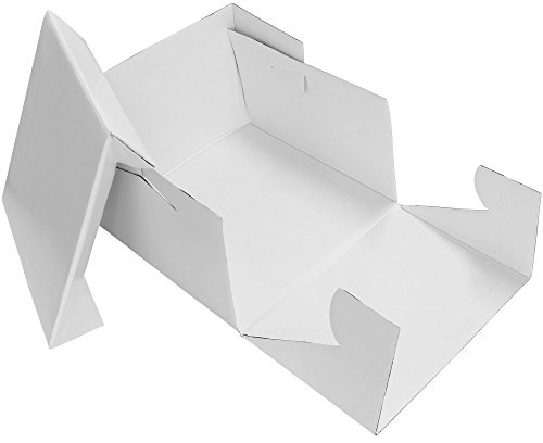 PME Quadratische Kuchenschachtel, Weiß, 40x40x15cm (16-inch)