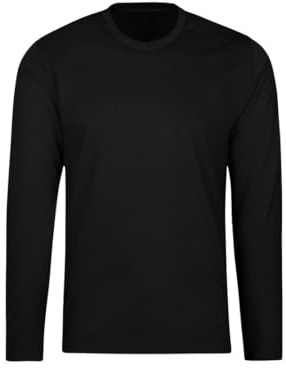 Trigema Herren 636501 Langarmshirt, Schwarz, XL EU