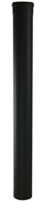 Kamino-Flam Tuyau de Poêle Ø 100 mm, Tube Droit pour Conduit de Fumée en Acier Laqué Senotherm, Conduit de Cheminée Longueur env. 1000 mm, Tuyau de Raccordement Testé EN-1856-2, Noir