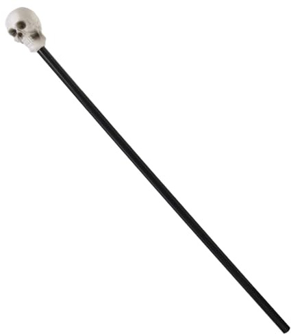 W WIDMANN MILANO Party Fashion, Totenkopf-Stab, einzigartiges und mehrfarbiges Design, unisex, langlebiges PVC, pflegeleicht, Einheitsgröße, perfekt für Halloween und Kostümpartys