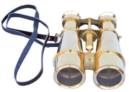 Hampton Nautique du Kapitän Fernglas, massives Messing, 15,2 cm, Messing