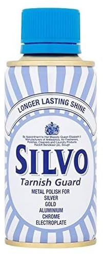 Silvo Liquid Polish with Tarnish Guard 150ml – Metal Polish for Silver, Gold, Chrome