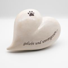 Urne Herz 1 l stehendes Herz, Kerri-Keramik