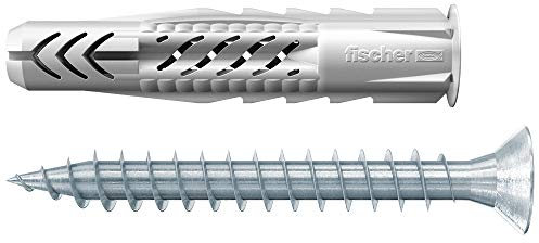 fischer - Cheville pour tous les matériaux de construction UX 10x60 avec collerette et vis/boîte de 10