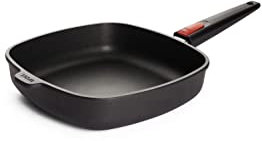 Woll Nowo Titanium Viereckpfanne - Induktiv -, 26x26 cm, 6.5 cm hoch, mit abnehmbarem Stiel - Geeignet für alle Herdarten, Antihaft-Versiegelung