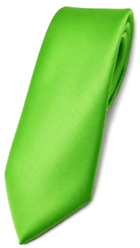 TigerTie schmale Satin-Krawatte unicolor, 150x6 cm, für Business, Hochzeit und Feier
