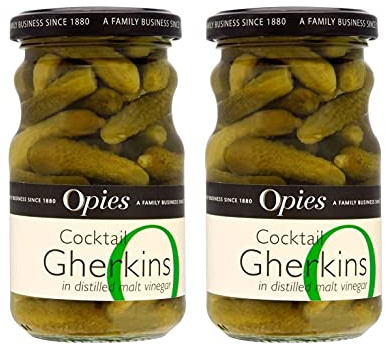 Opies Cetriolini Cocktail In Aceto Di Malto Distillato (227g) (Confezione da 2)