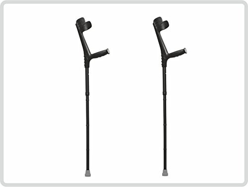 Unterarmgehstützen Gehhilfen Krücken faltbar 1 Paar (links und rechts) Leichtmetall Farbe: schwarz *Top-Qualität*
