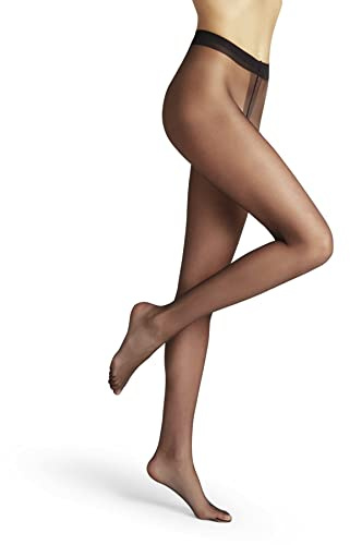 FALKE Donna Shelina 12 DEN W Ti ultra-trasparenti velati tinta unita, Nero Black 3009, M