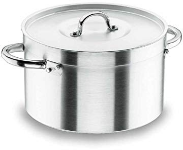 Lacor 20021 - Casseruola alta con alluminio Coperchio Chef 20 cm | Realizzato in acciaio inossidabile alimentare; alta resistenza alla corrosione e usura quotidiana in cucina