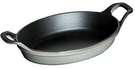 STAUB Sur la Table Minis Pirofila Ovale, Ghisa, Grigio, 15 cm