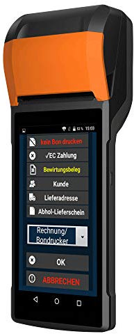 6 All-in-One Minikasse, Taschenkasse für Einzelhandel: Kiosk, Imbiss, Zeitungskiosk, Laden: Terminal, Bondrucker. DSFinV-K, TSE-Konform, ohne ABO