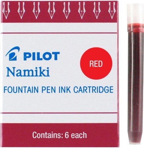 Cartuchos de tinta roja para plumas estilográficas Pilot Namiki IC50
