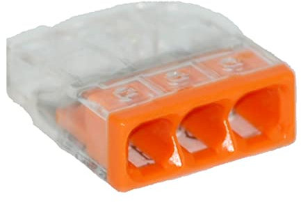 Wago 100 Stück Anschlussklemmen 3-adrig 0,5-2,5mm² orange