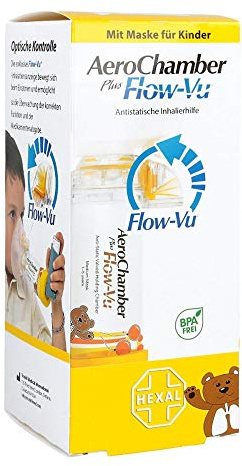AeroChamber plus Flow-Vu mit Maske für Kinder von 1-5 Jahren, 1 pz Aiuto all'inalazione