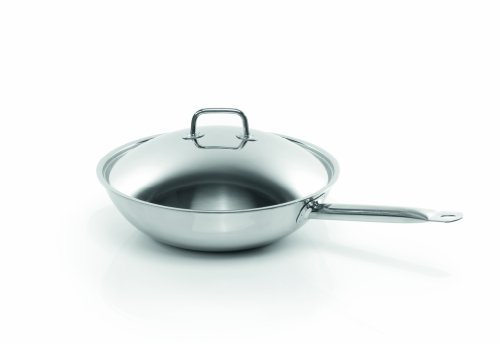 Wok – Sartén (Incluye Tapa 34 cm de diámetro/9,5 cm altura de acero inoxidable con mango angeschweissten