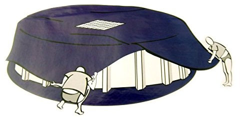 Poolabdeckplane Ø 5,50-5,65m mit Ablaufnetz - Abdeckplane - Winterabdeckplane/Sommerabdeckplane