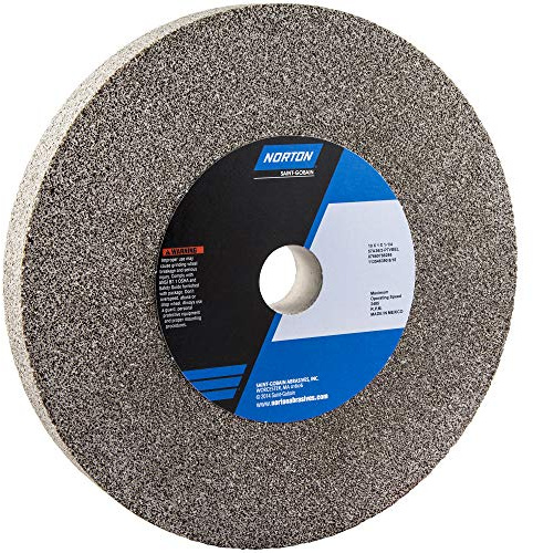 Norton Gemini Grinding Wheel, Type 01 Bench and Pedestal Wheel, Medium Alundum, 7 Inch Aluminum Oxide Grinding Wheel for Bench Grinder, Pack of 1
