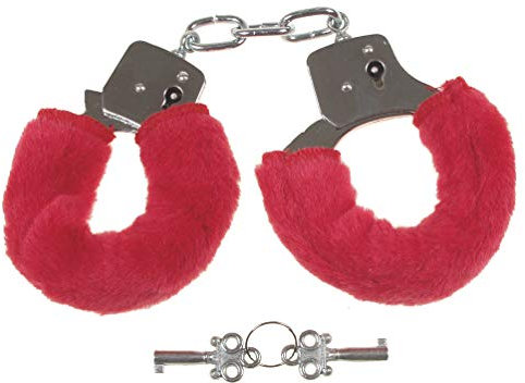 Out of the blue Menottes avec fourrure rouge Taille unique