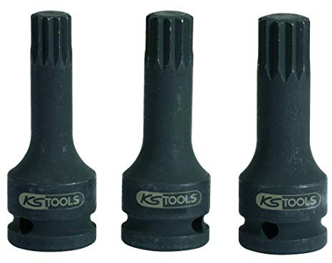 KS Tools 515.1172 - Douille à chocs courte 1/2'' XZN, M14 - L. 75 mm - Uniquement pour utilisation à chocs - En Chrome-Molybdène