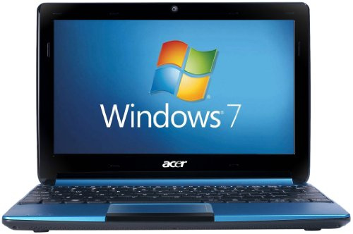 acer Aspire One D257 10.1 inch Netbook (Intel Atom N570 Dual-Core Processor, 1GB RAM, 250GB HDD, 8 Hours Battery Life, Bluetooth, Windows 7 Starter & Android) - Aquamarine