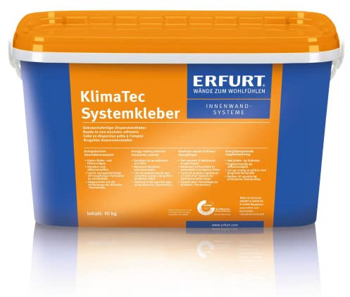 ERFURT KlimaTec Systemkleber Tapetenkleister gebrauchsfertig Dispersionskleber für Thermovlies 10kg Spezialkleber Tapete