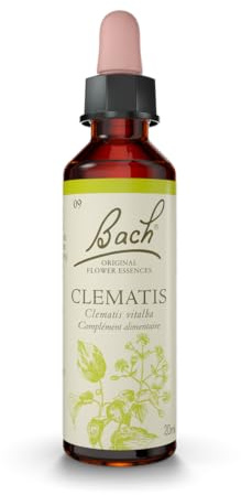FLEURS DE BACH ORIGINAL - Clematis No 9 - Aide à la Concentration et à être davantage présent , plus concret et réaliste - Élixir Floral Naturel - Compte-Gouttes x 20 ml Vegan