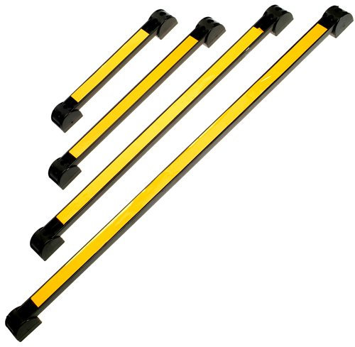 4 x Sehr starke MAGNETLEISTE/Magnetschiene/Magnethalter/Werkzeugleiste/Messerleiste (hohe Haftkraft) mit Halter 200 300 460 600 mm GELB