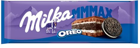 Milka MMMAX Oreo Tafelschokolade, 300 g | Alpenmilch-Schokolade mit knusprigem OREO-Keks und Milchcrème, Großtafel