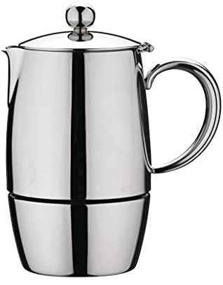 Café Stal BEC-03M Bellux Cafetière Italienne en Acier Inoxydable 18/10, 3 Tasses Expresso (175 ml)