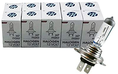 LITECH 10x H7 Halogen Lampe Autolampe M-TE 12V 55W PX26d Scheinwerfer Lampe Ersatzlampen Abblendlicht Fernlicht Nebellicht