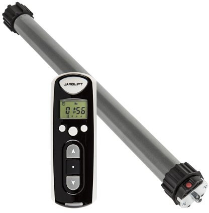 jarolift 1 x Elektronischer Funk-Rollladenmotor Rohrmotor TDEF 10/14 inkl. Funkhandsender Timer 4-Kanal TDRCT 04 mit integrierter Zeitschaltuhr