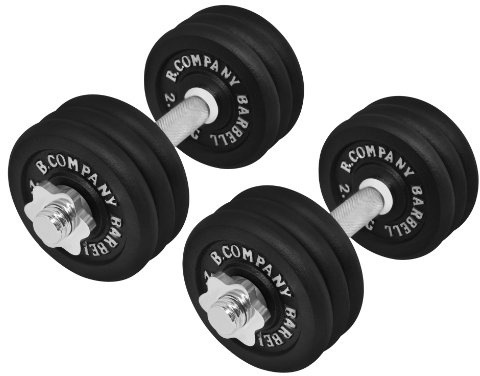 Guss Kurzhantel-Set 35Kg (2 x Kurzhantelstange 35cm und 12x2,5Kg Hantelscheiben) Hantelset Hanteln Gewichte
