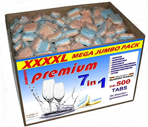 ProMax Multi-Power 7 - Spülmaschinen Bruchtabs - mit wasserlöslicher Folie - Geschirrspültabs - 7 verschiedene Funktionen - in einem 10 KG Karton erhältlich