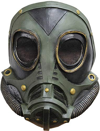 Ghoulish productions - Maschera in Lattice M3A1 Gas, Linea Gas Mask & Steampunk, Maschera in lattice resistente, dipinta a mano, Halloween, Sfilata di Carnevale, Festa inMaschera,Taglia unica adulto.