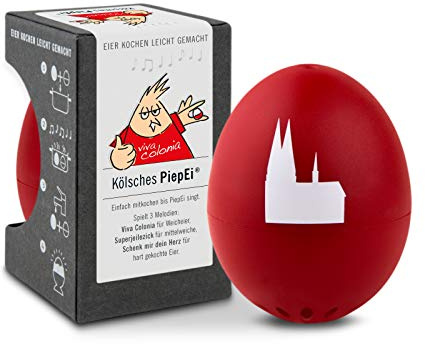 Kölsche Piepägg – sjungande äggklocka att laga mat – äggkokare för 3 hårdhetsgrader – spelar höjer & Brings – roligt matlagningstillägg – musik äggtimer – brainstream